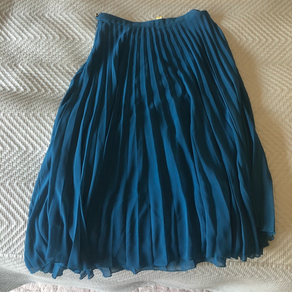 Midi skirt - turquoise blue flowy